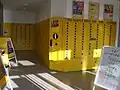 Beispiel für eine Postfachschließanlage der Deutschen Post AG in einer Filiale