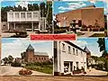 Niedermerz 1970er Jahre, Haus des Dorfes, Kirche, Hofbongardstraße mit Lebensmittelgeschäft