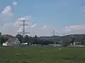 110-kV-Freileitungsmasten von 1930 zur Energieversorgung des Pumpspeicherwerkes