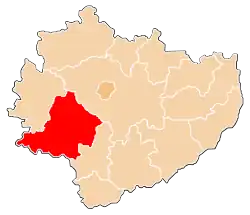 Karte des Powiat Jędrzejowski
