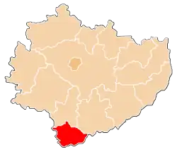 Karte des Powiat Kazimierski