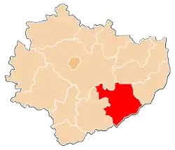 Karte des Powiat Staszowski