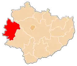 Karte des Powiat Włoszczowski