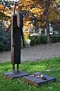 Horáková-Denkmal an der evangelischen Kirche (EKBB) in Prag-Smíchov