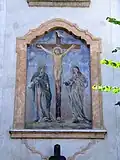 Fresko der Kreuzigung Christi