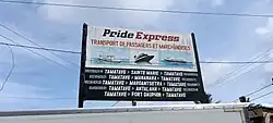 Werbung für eine inexistente Schiffspassage