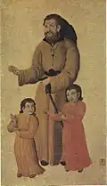 Priester mit Kindern