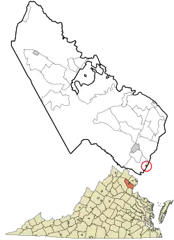 Lage Quanticos im Prince William County