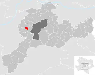 Lage der Gemeinde Prinzersdorf im Bezirk St. Pölten (anklickbare Karte)