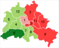 Ergebnisse des Volksentscheids Pro Reli nach Bezirk