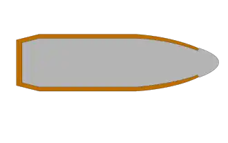 Spitzkopfgeschoss mit Bleispitze, Teilmantel, Jagd