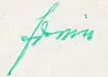 Vornamensunterschrift von Edwin Bergner