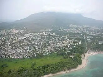 Puerto Platas östlicher Zentrumsteil von der Luft aus gesehen