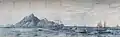 Purrington and Russell’s Grand Panorama of a Whaling Voyage Round the World of 1848 (Detail vom Rollbild)