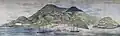 Purrington and Russell’s Grand Panorama of a Whaling Voyage Round the World of 1848 (Detail vom Rollbild)