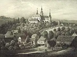 Historische Ansicht des Schlosses (um 1841)
