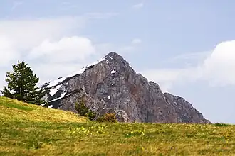 Steil abfallende Südseite des Veternik