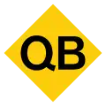 QB gelber Rhombus 1979 bis 1985