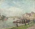 Quai de Paris et pont Corneille à Rouen, soleil