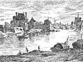 Quai und Porte Saint-Bernard, Château de la Tournelle und alter Pont de la Tournelle 1635.