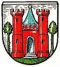 Wappenzeichnung[66] auf der Grundlage des Sekretsiegels von 1401 von Otto Hupp, ca. 1926
