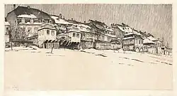 Zurlauben im Schnee (ca.&nbsp;1920), 230&nbsp;mm&nbsp;x&nbsp;450&nbsp;mm