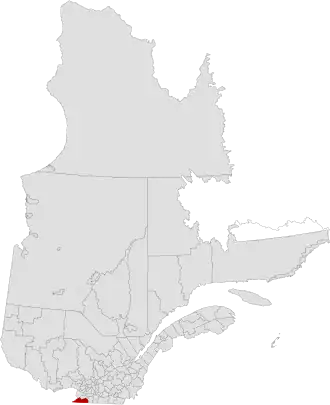 Lage der MRC Le Haut-Saint-Laurent