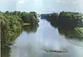 Der Fluss Rába bei Rábapatona