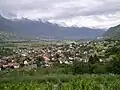 Das Dorf Réchy im Rhonetal.