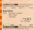 Busfahrkarte RAB