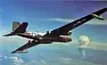 Eine RB-57 Canberra bei der Beobachtung von Hardtack Juniper am Bikini-Atoll im Pazifik