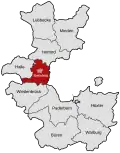 Lage und Gebietsstand von Stadt- und Landkreis 1878–1907