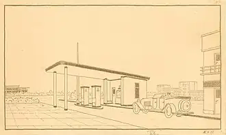 Entwurf von Hans Poelzig für die Reichskraftsprit (1927)