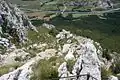 Blick auf den Ort Razdrto