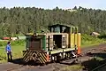 Die zweiachsige Verschublokomotive 720-001 in Oskova
