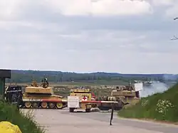 Die SCOTS DG (Squadron C) mit Challenger 2 Kampfpanzer bei Gefechtsübungen auf dem NATO-Truppenübungsplatz Bergen