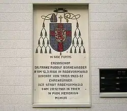 Wappen von Bischof Franz Rudolf Bornewasser
