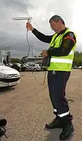 Tragbare Antenne für die Funkpeilung