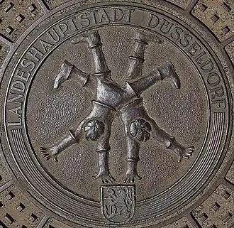 Kanaldeckel mit klassischer Darstellung