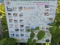 Übersichtstafel am Weg bei Gleinstätten