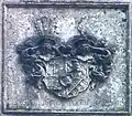 Wappen der Freiherren von Dyhern an der Kirche in Reesewitz