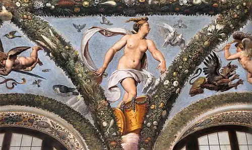 P6 – Venus fährt im Wagen zu Jupiter Giulio Romano
