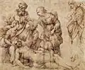 Eine der ersten Studien zur Grablegung (1505)