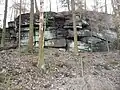 Felswand auf der Schmoritz, mit zirka 5 m Höhe