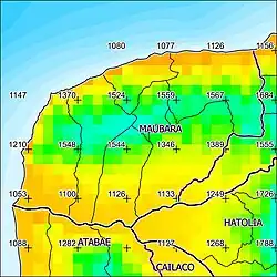 Jährliche Niederschlagsmenge (2000)[12]
