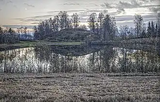 Der Raknehaugen in Norwegen, mit 15&nbsp;m Höhe größter Grabhügel im Land