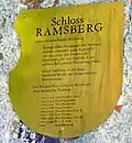 Infotafel am Eingangstor