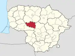 Lagekarte von Raseinių rajono savivaldybė