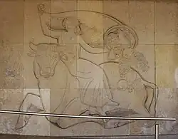 Rathaus Saarlouis, Europa-Relief an der Fassade