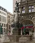 Rathausbrunnen auf dem Burgplatz am Neuen Rathaus in Leipzig, 1908